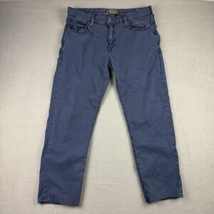 34 Heritage Pants Men's 35x28* Blue Courage Mid Rise Distressed Stretch